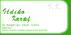 ildiko karpf business card